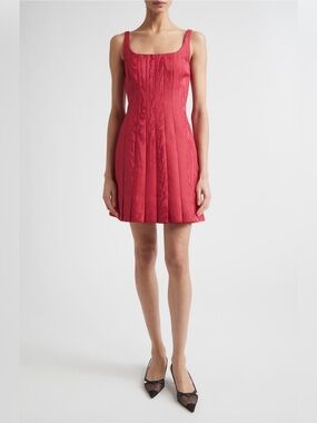 NWT Authentic Emilia Wickstead Sascha Moiré Minidress Size 0 US/ 4 UK
